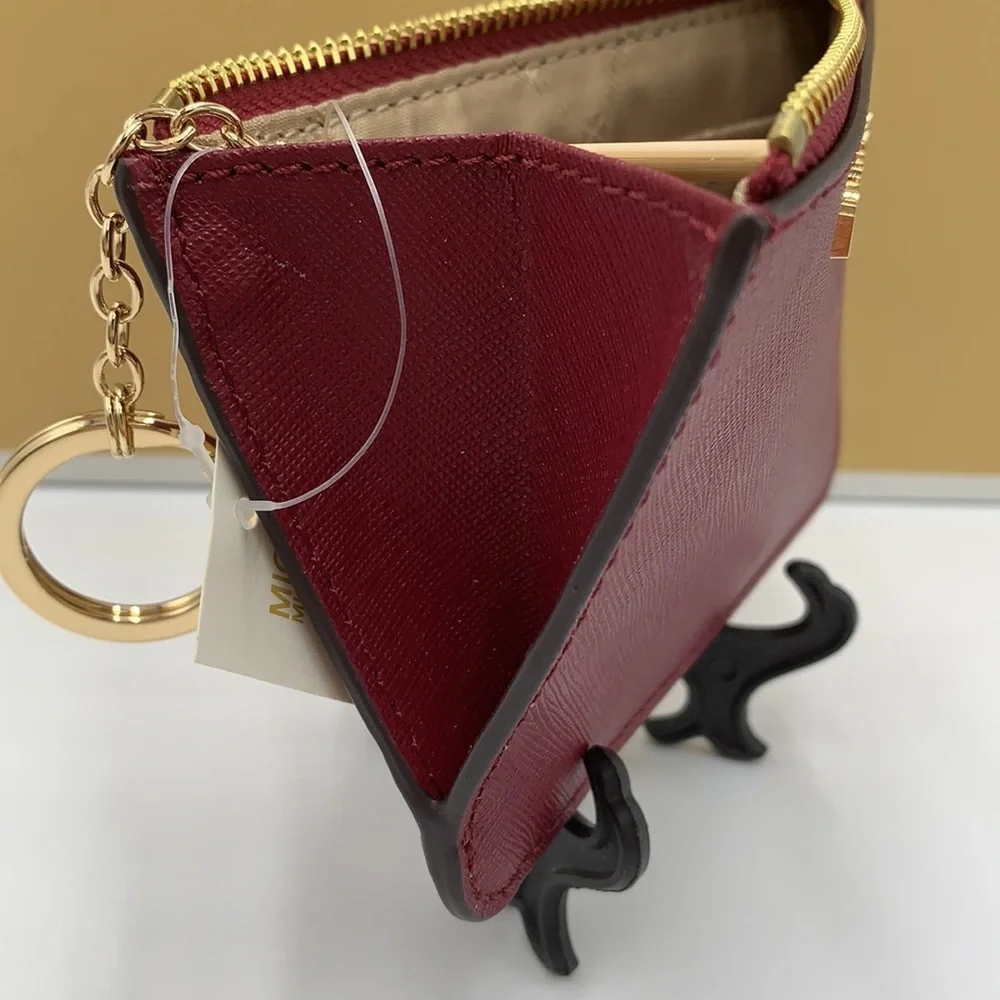 MICHAEL KORS SMALL TOP ZIP COINPOUCH WITH ID CARD MULBERRY COLOR